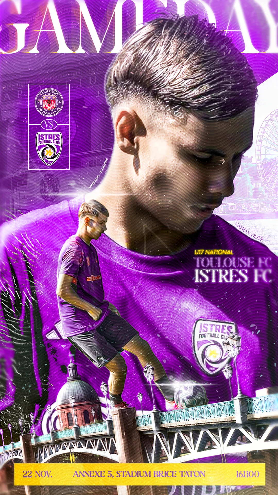 Istres FC × Toulouse FC , création de Mathieu Alaux